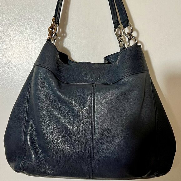 COACH Triple Pouch Lexy Beautiful Blue/Gray Bag - Picture 3 of 7